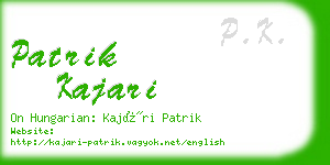 patrik kajari business card